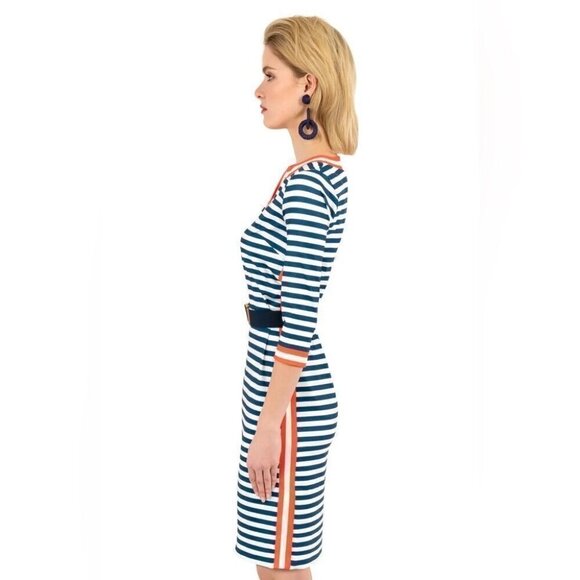 Gretchen Scott The Hinckley Jersey Split Neck Dress XL - Picture 12 of 13